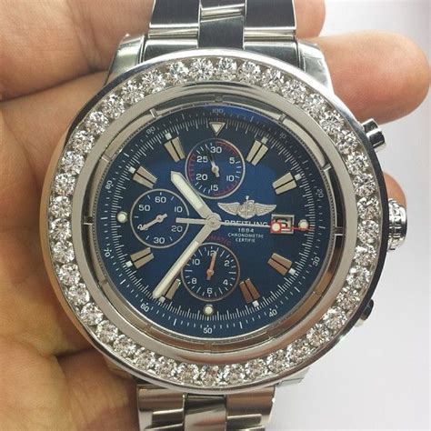 fake breitling watches iced out|authenticate breitling watch.